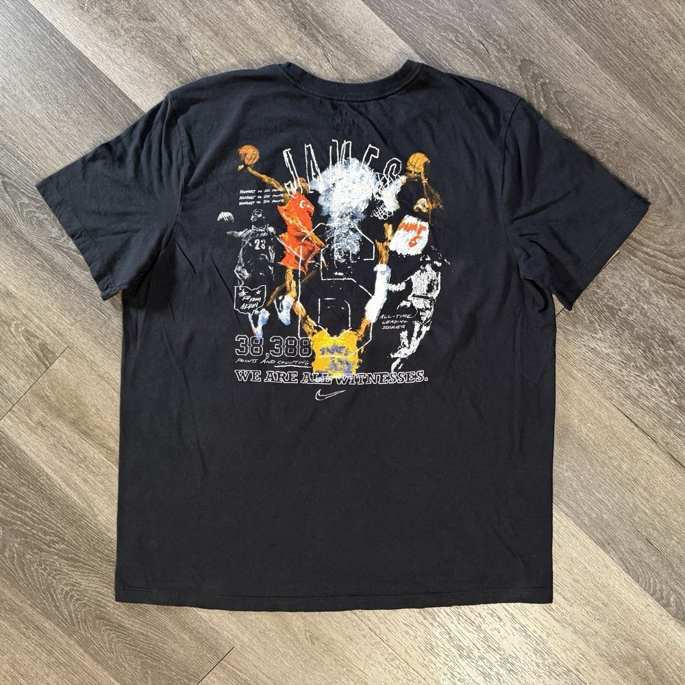 Nike Scoring Record Tee x LeBron James, Black, Men's T-Shirt Size XL